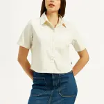 Women's Solid Spread Collar Shirt