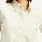 Women's Solid Spread Collar Shirt