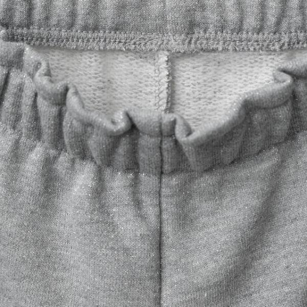 PLUSH TROUSERS WITH SHINY BOWS