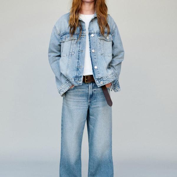 FADED WIDE-LEG JEANS