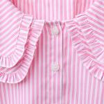 STRIPED SHIRT WITH DOUBLE COLLAR