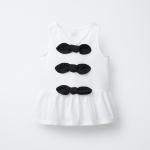 CONTRAST T-SHIRT WITH BOWS