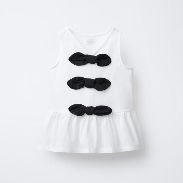 CONTRAST T-SHIRT WITH BOWS