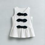CONTRAST T-SHIRT WITH BOWS