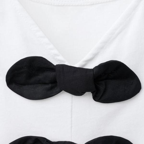 CONTRAST T-SHIRT WITH BOWS