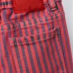 STRIPED STRAIGHT TWILL TROUSERS