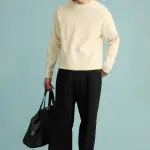 spruce black men's baggy straight jeans