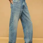 blue spruce men's baggy straight jeans