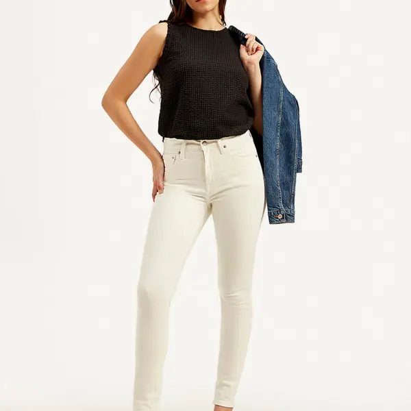 Women's 721 Off White Skinny Fit High Rise Jeans