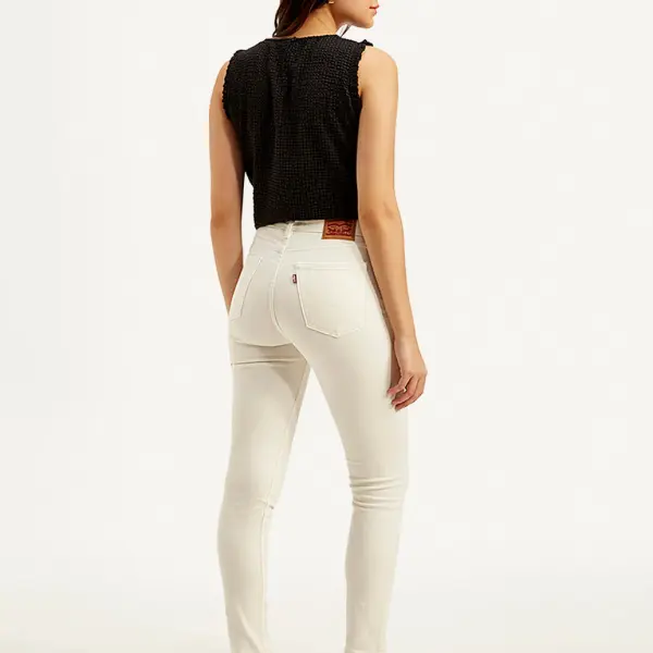 Women's 721 Off White Skinny Fit High Rise Jeans
