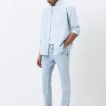 Light Blue Slim-Fit Mid-Rise Jeans