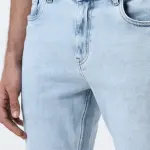 Light Blue Slim-Fit Mid-Rise Jeans