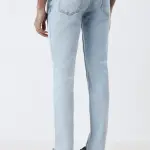 Light Blue Slim-Fit Mid-Rise Jeans
