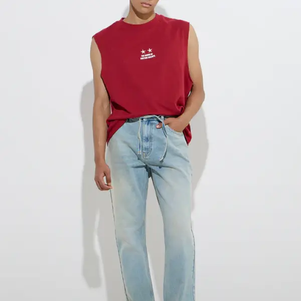 Light Blue Relaxed-Fit Mid-Rise Jeans