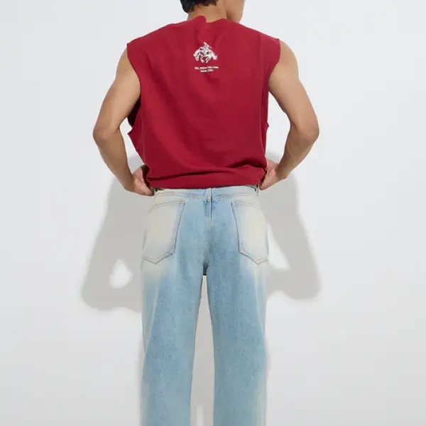 Light Blue Relaxed-Fit Mid-Rise Jeans