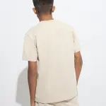 Kids Beige Text Design T-Shirt