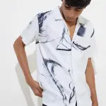 Kids Off-White Abstract Printed Shirt