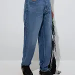 Blue Faded Relaxed-Fit Mid-Rise Jeans