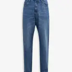 Blue Faded Relaxed-Fit Mid-Rise Jeans