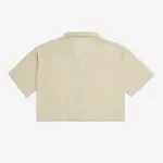 Kids Beige Floral Embroidered Cotton Shirt