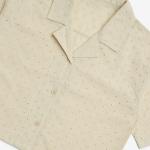 Kids Beige Floral Embroidered Cotton Shirt