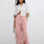 Kids Pink Wide-Leg Mid-Rise Jeans