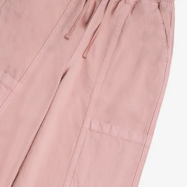 Kids Pink Wide-Leg Mid-Rise Jeans