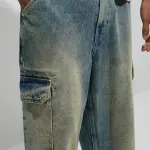 Blue Washed Relaxed-Fit Mid-Rise Jeans