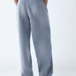 Grey Washed Loose-Fit Mid-Rise Jeans