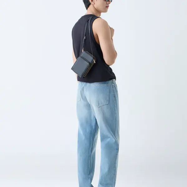 Light Blue Faded Relaxed-Fit Mid-Rise Jeans