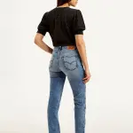 Women's 724 Blue Straight Fit High Rise Jeans