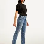 Women's 724 Blue Straight Fit High Rise Jeans
