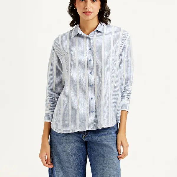 Women's Striped Relaxed Fit Shirt