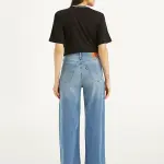 Women's Blue Mile High Wide Leg Fit High Rise Jeans