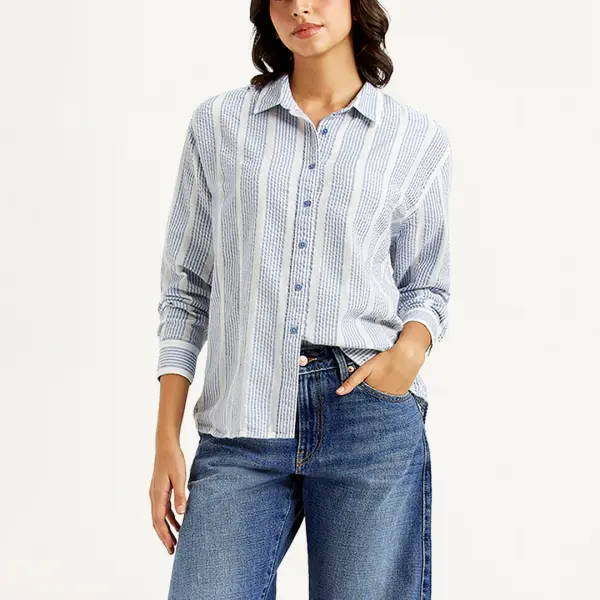 Women's Striped Relaxed Fit Shirt