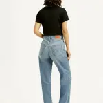 Women's Light Blue Ribcage Straight Fit High Rise Jeans