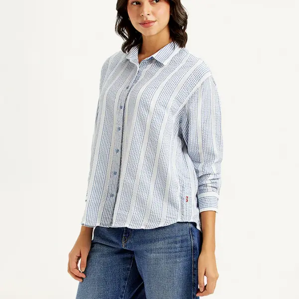 Women's Striped Relaxed Fit Shirt