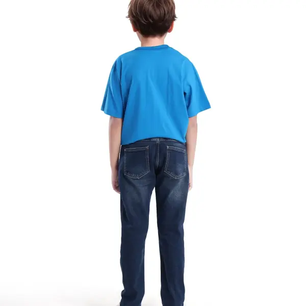 SLIM FIT SOLID JEANS BRAM - DARK BLUE