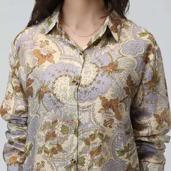 Women's Printed Multi Spread Collar Shirts