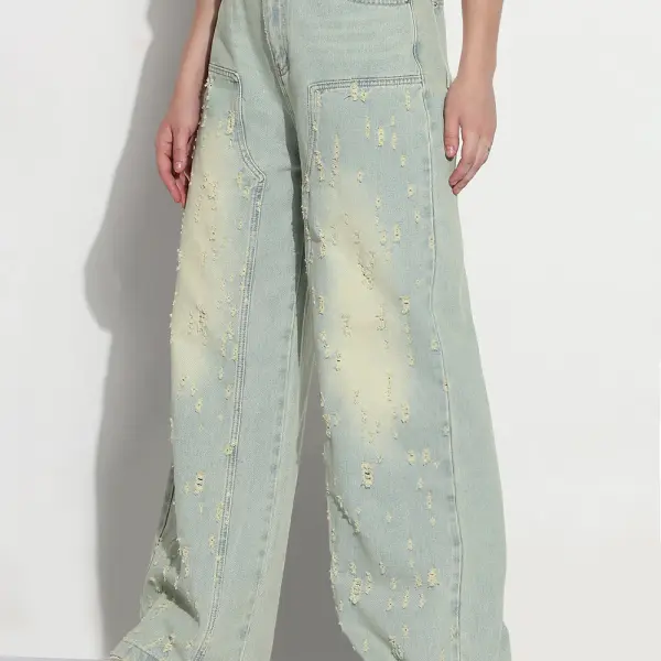 Women's Blue High Rise Baggy Jeans