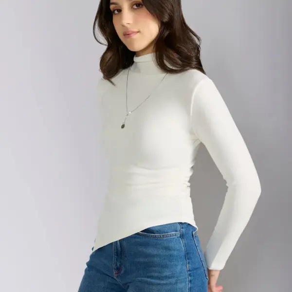 Women's White Top with Chain