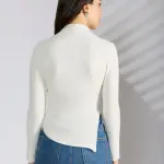 Women's White Top with Chain