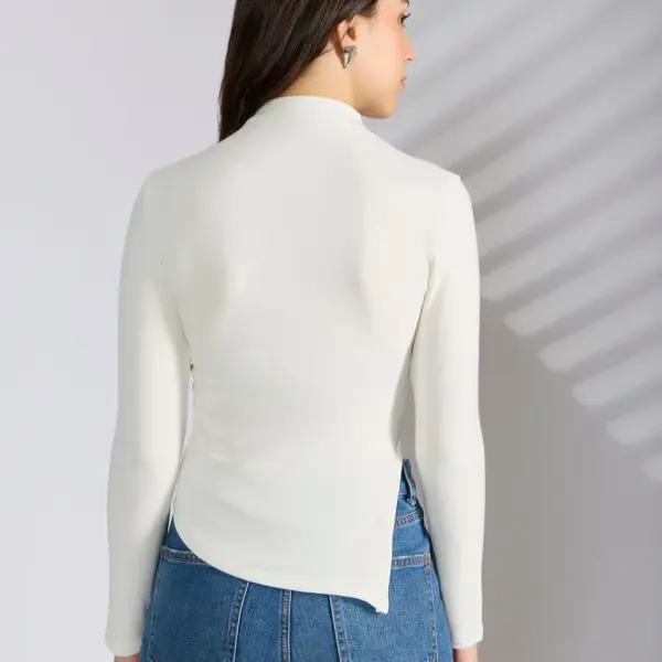 Women's White Top with Chain