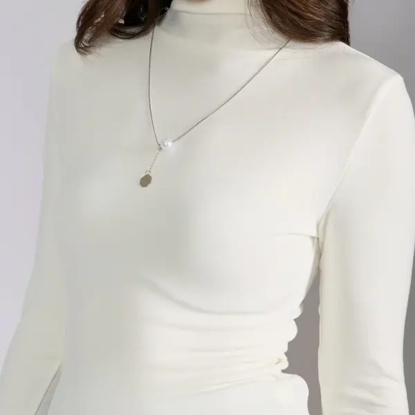 Women's White Top with Chain