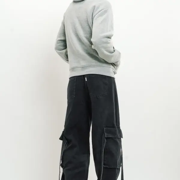 black men's baggy cargo jeans
