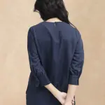 TOP WITH CUFFED SLEEVES ELARA-SC - NAVY