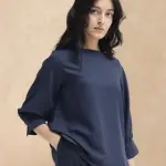 TOP WITH CUFFED SLEEVES ELARA-SC - NAVY