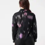 PRINTED RELAXED TOP WITH TIE UP ELLYN - BLACK