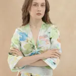 SUMMER ABSTRACT PRINT CO-ORD TOP IREEN - MULTI