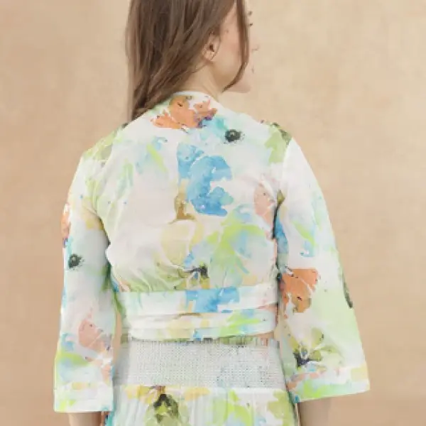 SUMMER ABSTRACT PRINT CO-ORD TOP IREEN - MULTI